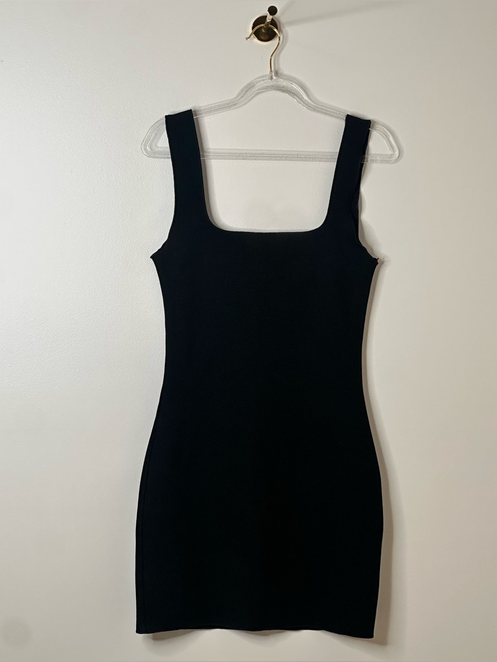 Zara Black Knit Mini Bodycon Dress NWT Size M